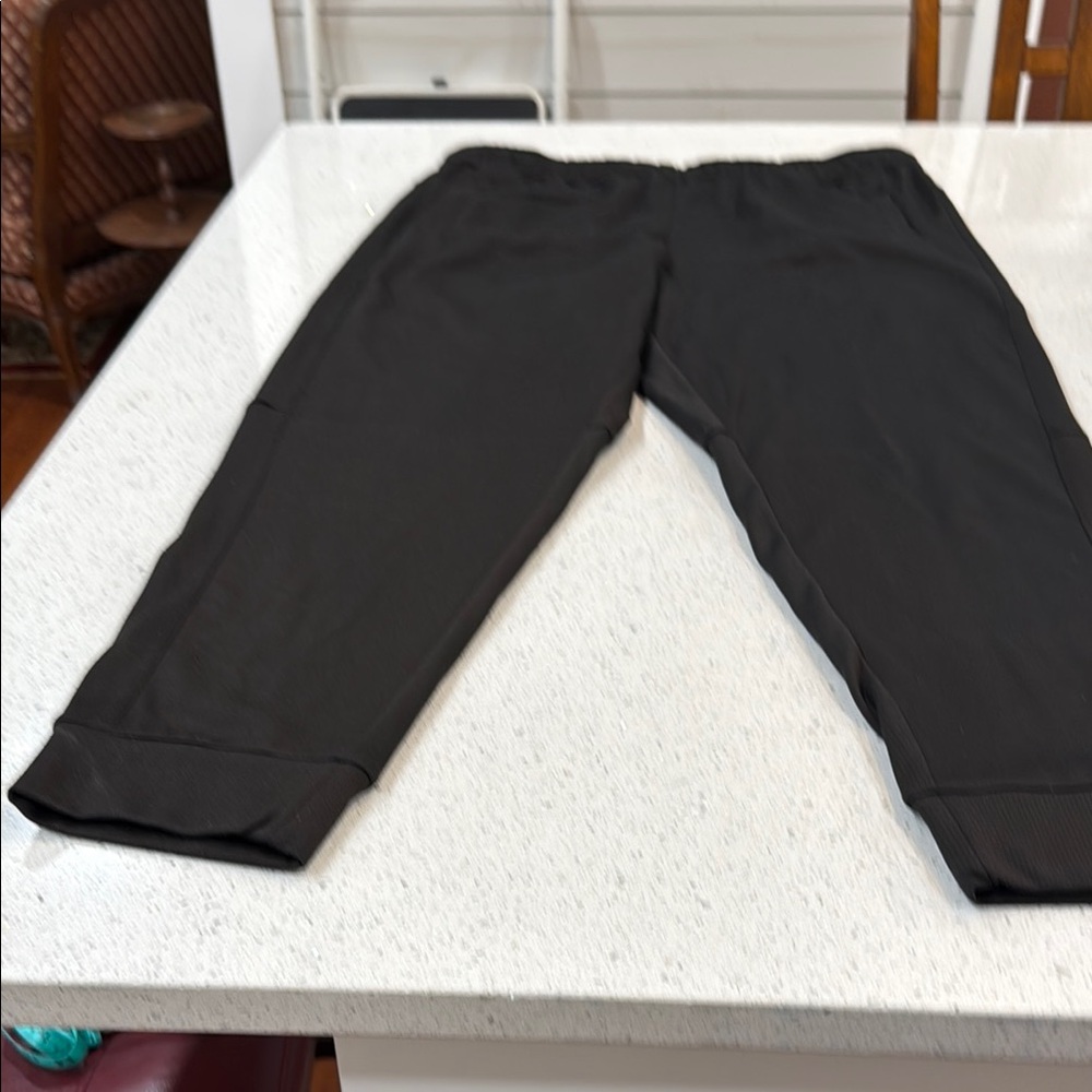 Black Track Pants with Regular Fit and Straight Legs